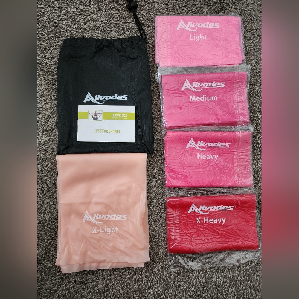 Allvodes Home Fitness Elastic Resistance Band Set